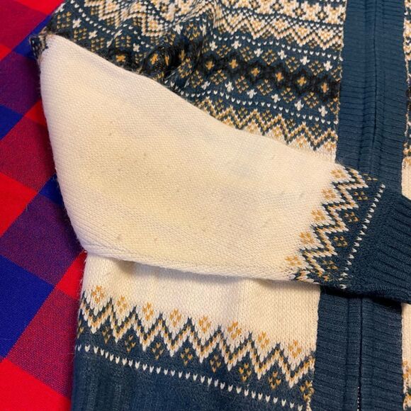 Anderson Little Co. Fair Isle Nordic VTG Acrylic Orlon Sweater Jacket Sz Large - Picture 10 of 10